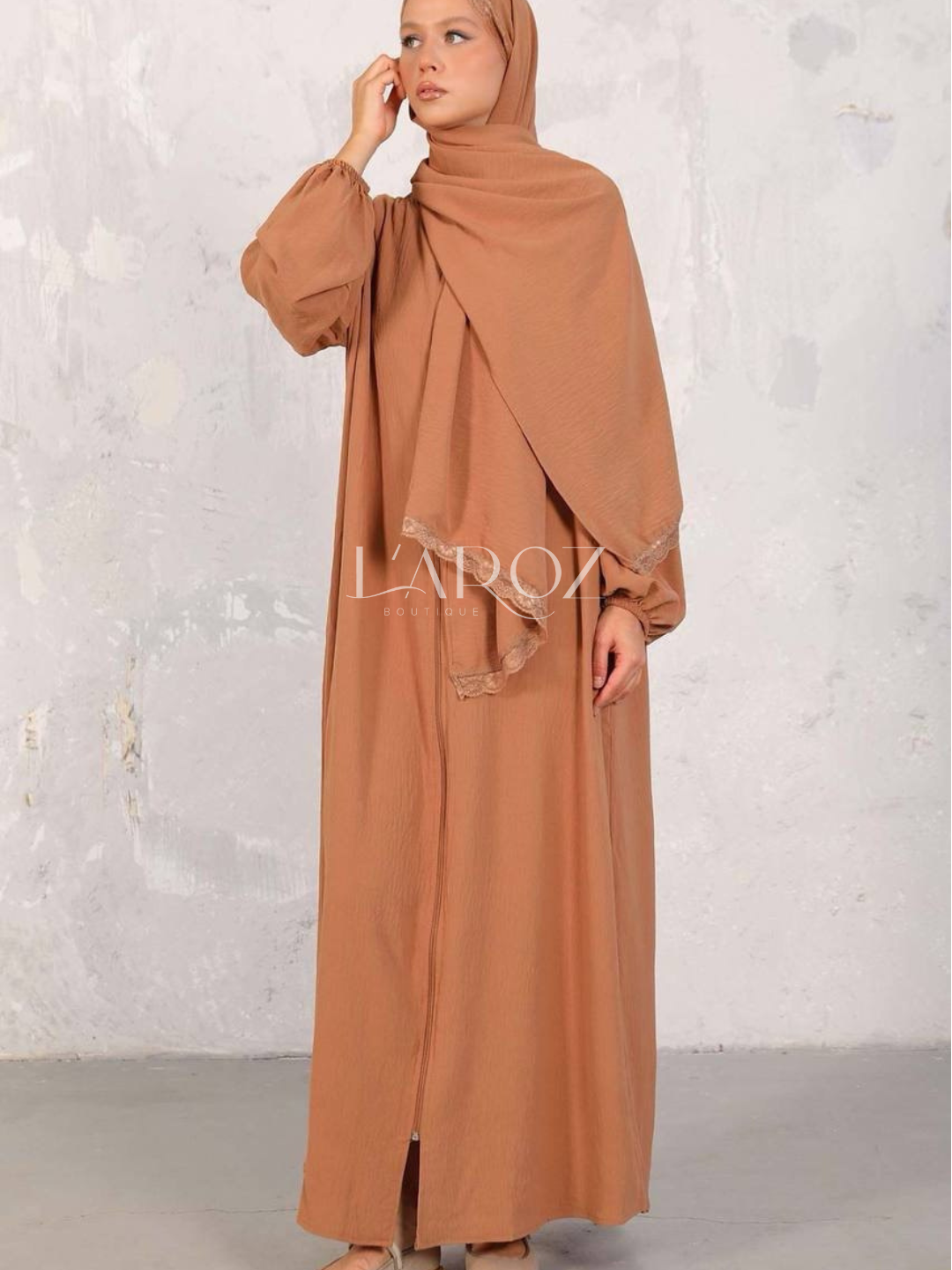 Eşarplı namaz elbisesi / şallı namazlık elbisesi