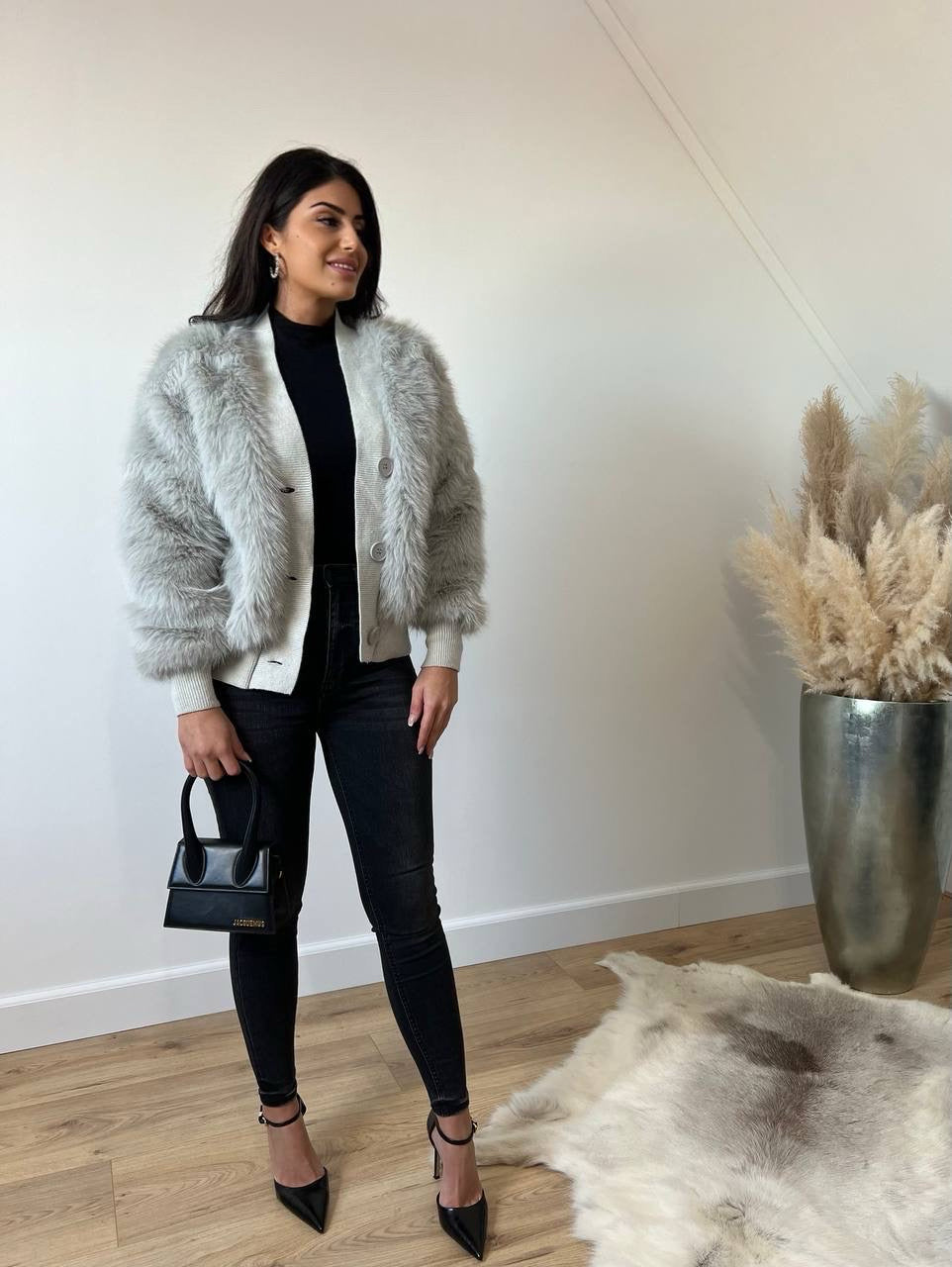 Liva fur jacket - Gray