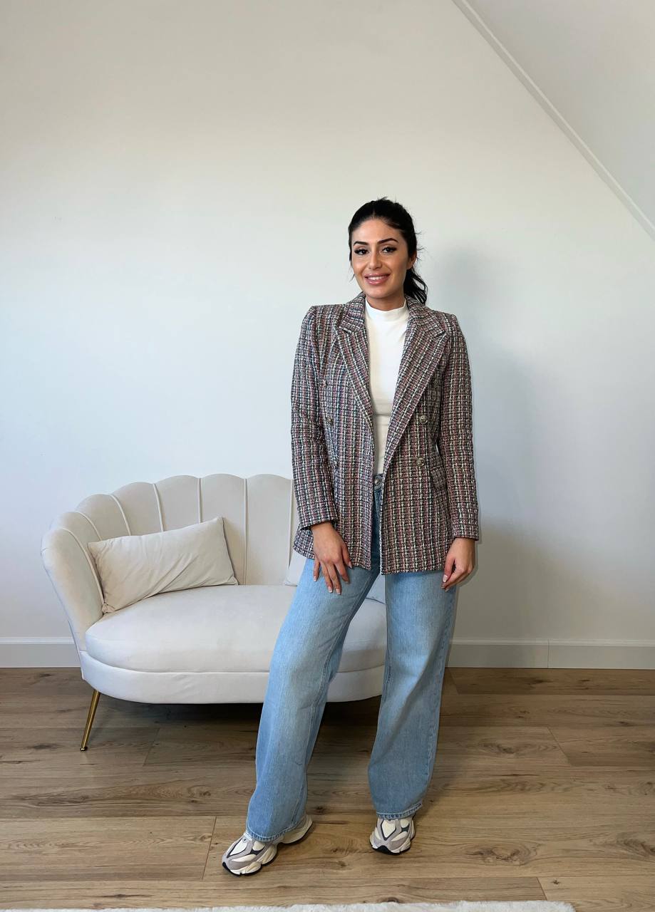 Checked blazer