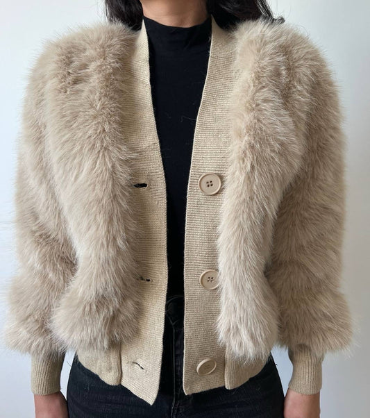 Liva fur jacket - Sand