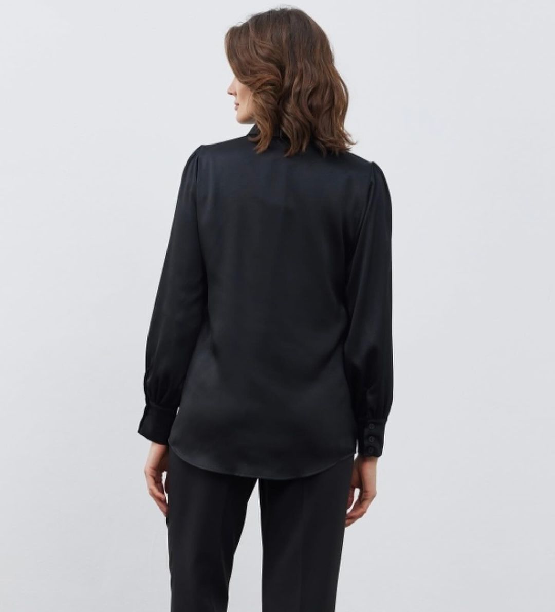 Satin blouse - Black